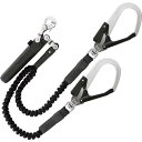 【SALE価格】タジマ ハーネス用ランヤード蛇腹 ダブル L2フック ( A1JR150-WL2BK ) (株)TJMデザイン