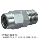 TRUSCO SUSメイルコネクタ 適用チューブ径6X4 ねじR1/4 ( TS6-02M (R1/4) ) トラスコ中山(株)