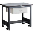 【SALE価格】TRUSCO 中荷重作業台(500kg)CFW型 900X600XH740 1段引出付 ダークグレー色 ( CFWP-0960F1 ) トラスコ...