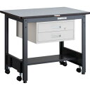 【SALE価格】TRUSCO 中荷重作業台(500kg)CFW型 900X600XH740 2段引出付 ダークグレー色 ( CFWR-0960F2 ) トラスコ...