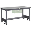 【SALE価格】TRUSCO 中荷重作業台(500kg)CFW型 1800X750XH740 2段引出付 ダークグレー色 ( CFWR-1875F2 ) トラス...