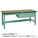 【SALE価格】TRUSCO 中荷重作業台(1200kg)HW型 1800X900XH740 2列引出付 グリーン色 緑 ( RHW-1809FL2 GN(グリ...