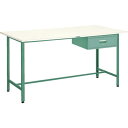 【SALE価格】TRUSCO 軽荷重立作業台(300kg)HAE型 1800X750XH900 1段引出付 グリーン色 ( HAE-1800F1 (ニューポリハ...