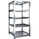 【SALE価格】TRUSCO ステンレス製中量ボルトレス棚 SM3型 W900×D921×H1800 5段 単体 ( SM3-6395 ) トラスコ中山(株)