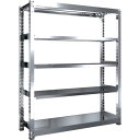 【SALE価格】TRUSCO ステンレス製中量ボルトレス棚 SM3型 W1500×D471×H1800 5段 単体 ( SM3-6555 ) トラスコ中山(株)
