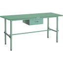 【SALE価格】TRUSCO 軽荷重作業台高さ調節式(150kg)AEM型 1800X750XH650~950 1段引出付 グリーン色 ( SAEM-1800F...