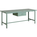 TRUSCO 軽荷重作業台(300kg)AE型 1800X750XH740 1段引出付 グリーン色 ( SAE-1800F1 (スチールテンバン) ) トラスコ...