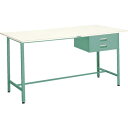 【SALE価格】TRUSCO 軽荷重立作業台(300kg)HAE型 1800X750XH900 2段引出付 グリーン色 ( HSAE-1800F2 (スチールテ...