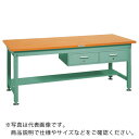 【SALE価格】TRUSCO 中荷重作業台(1200kg)HW型 1800X900XH740 2列引出付 グリーン色 緑 ( SHW-1809FL2 GN(グリ...