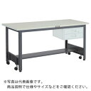 【SALE価格】TRUSCO 中荷重作業台(500kg)CFW型 1800X900XH740 2段引出付 ダークグレー色 ( CFWS-1890F2 ) トラス...