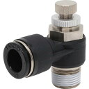PISCO スピードコントローラ エルボ メーターアウト制御チューブ12ネジR3/8 ( JSC12-03A ) (株)日本ピスコ