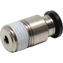 PISCO チューブフィッティング 六角穴付ストレート チューブ4 接続口径R1/8 ( POC4-01 ) (株)日本ピスコ