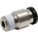 PISCO チューブフィッティング 六角穴付ストレート チューブ6 接続口径R1/8 ( POC6-01 ) (株)日本ピスコ