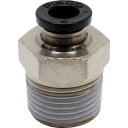 PISCO チューブフィッティング ストレート 適合外径6mm 接続口径R3/8 ( PC6-03 ) (株)日本ピスコ