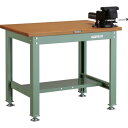 【SALE価格】TRUSCO 中荷重作業台(1200kg)HW型 900X600XH740 バイス付 グリーン色 ( HW-0960VRS ) トラスコ中山(株...