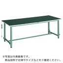 【SALE価格】TRUSCO 軽荷重作業台高さ調節式(150kg)AEM型 1800X600XH652~952 帯電防止マット張り グリーン色 ( AEM-18...