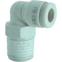 【SALE価格】チヨダ チューブ継手 ファイブ樹脂メイルエルボ W(白) 6mm・R1/4 ( FR6-02MLW ) 千代田通商(株)