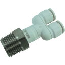 【SALE価格】チヨダ ファイブSUSメイルブランチワイ 白 6mm・R3/8 ( FS6-03MYW ) 千代田通商(株)