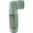 チヨダ ホース継手 ファイブロングメイルエルボ W(白) 10mm・R3/8 ( F10-03M2LW ) 千代田通商(株)