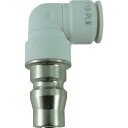 チヨダ チューブ継手 ファイブ内蔵エルボプラグ W(白) 10mm ( F10-PLW ) 千代田通商(株)