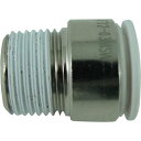 チヨダ チューブ継手 ファイブ六角穴付メイルコネクター W(白) 12mm・R3/8 ( F12-03MSW ) 千代田通商(株)