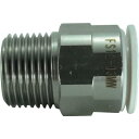 チヨダ ファイブSUSメイルコネクタ 白 12mm・R3/8 ( FS12-03MW ) 千代田通商(株)