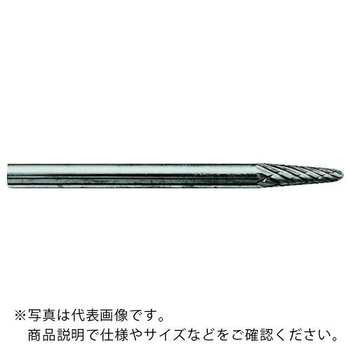 スーパー ( スーパーツール ) スーパー超硬バー オール超硬タイプ テーパー型(シングルカット)刃径:3.0mm 刃長:9.5mm 軸径:3.0mm ( SB7A02S )