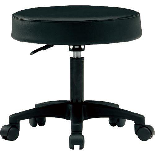 【SALE価格】TOKIO 作業用チェア ビニールレザー ブラック ガスシリンダー ( FTY-20-BK ) 藤沢工業(株)