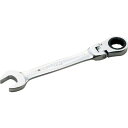 TONE コンビネーションラチェットレンチ 首振ラチェットめがねレンチ 対辺寸法22mm 全長274mm メッキ処理 ( RMF-22 ) TONE(株)