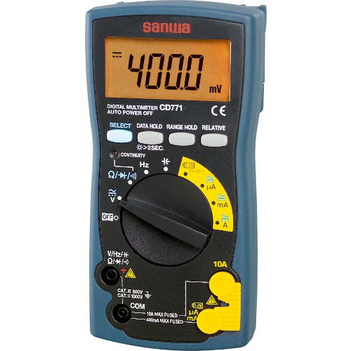 SANWA ( 三和電気計器 ) デジタルマルチメータ バックライト搭載 ( CD771 )