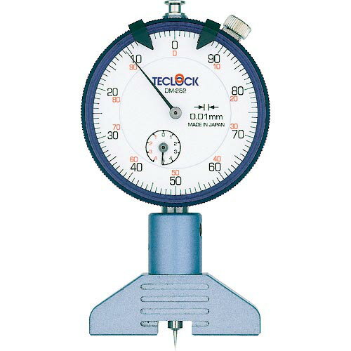 TECLOCK ダイヤルデプスゲージ 測定範囲凹0~5/凸0~4mm ( DM-252 ) (株)テクロック