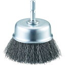 【SALE価格】TRUSCO 軸付カップブラシ φ65X軸6.35 鋼線 線径0.3 ( TB-6632-60 ) トラスコ中山(株)