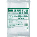 TRUSCO 厚手ポリ袋 縦300X横200Xt0.1 透明 (100枚入) ( B-2030 ) トラスコ中山(株)