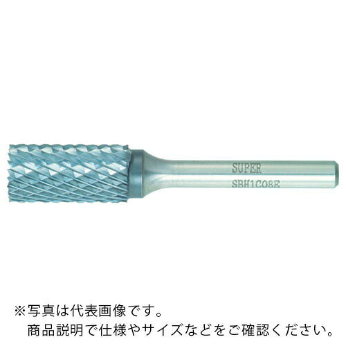 スーパー ( スーパーツール ) スーパー超硬バー 重切削用 ロー付タイプ 円筒エンド刃型 刃径:9.5mm 軸径:6.0mm ( SBH1C06E )