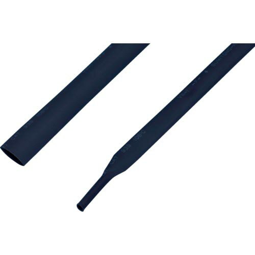 特長：UL224規格品です。柔軟性に優れ、難燃性です。RoHS指令適合製品です。用途：電線接続部、パーツ類の絶縁、保護はもとよりパイプの防食など多くの用途に応用が可能です。仕様：色：黒収縮前内径(mm)：6.4±0.4収縮後内径(mm)：3長さ(mm)：1000適合電線(［［MM2］］)：8.0長さ(m)：1使用温度範囲：-55〜105℃定格電圧：600V内径収縮率：50%(90℃加熱時)収縮完了温度：100℃定格温度：105℃適用規格：UL224 VW-1材質／仕上：電子線架橋軟質難燃性ポリオレフィン樹脂　●代表画像について 商品によっては、代表画像を使用している場合がございます。 商品のカラー、サイズなどが異なる商品をイメージ画像として 使用させて頂いている場合がございます。 必ず、商品の品番と仕様をご確認のうえ、ご注文お願いいたいます。 　●北海道・沖縄・離島・一部地域の送料について 別途追加で送料がかかる場合がございます。 送料がかかる場合は、メールにて送料をご連絡させて頂き、 お客様にご了承頂いてからの手配となります。 　●お買上げ明細書の廃止について 当店では、個人情報保護と環境保護の観点から同封を廃止しております。 お買上げ明細書が必要な場合は、備考欄に「お買上げ明細必要」と 記載お願いいたします。 当店からの出荷の場合は、同封にて発送させて頂きます。 （※メーカー直送の場合は、PDFデータをメールさせて頂きます。） 　注意事項 ※商品名に【2個セット】等、数量の明記がない場合は1個での販売となります。