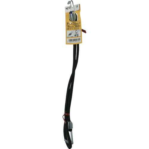 ユタカメイク ゴム タイトゴムロープ金具付 6φ×90cm ( TT-103 (6MMX90CMカナグツキ) ) (株)ユタカメイク