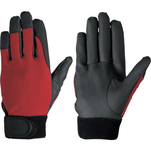 シモン 合皮手袋 作業手袋 袖口マジックバンド式 ハンドバリア #20 レッド LL ( HB20 LL ) (株)シモン