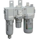 【SALE価格】CKD FRLユニット F.R.Lコンビネーション 標準白色シリーズ Rc1/4 ルブリケータ・手動コックなし ( C2000-8-W ) CK...