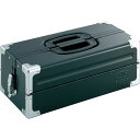 TONE スチール製工具箱 ツールケース(メタル) V形2段式 マットブラック 外形寸法160mm ( BX322SBK ) TONE(株)