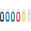 【SALE価格】OP キーホルダー名札 ハードタイプ 6色6枚入 ( KH-50 ) オープン工業(株)