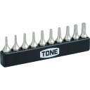 TONE オフセット式ラチェットドライバー T型トルクスビットセット(いじり防止タイプ) 10点セット ( BTTH10S ) TONE(株)