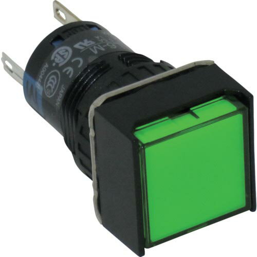 IDEC φ16正角形照光押しボタンスイッチ ( AL6Q-M14G ) IDEC(株)
