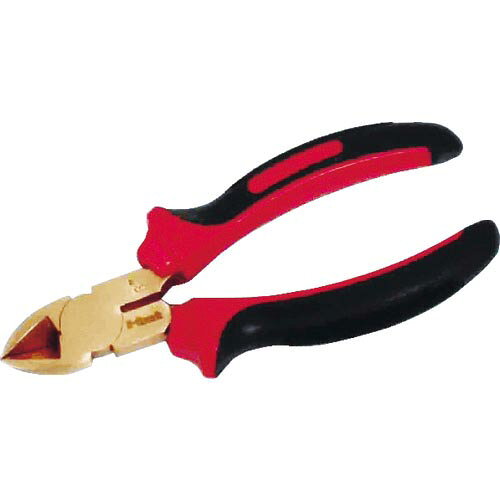 特長：摩擦や衝撃を加えても火花が出ない工具です。無発火性の他、非磁性や耐蝕性にも優れています。用途：化学工業、石油、製鉄、ガス産業、爆薬製造工場、造船所、航空業界、船舶搭載用、火力発電所、製薬工場、アルミ精製所、製粉工場、医療機器メンテナンス現場、クリーンルーム他。仕様：切断能力(mm)鉄線：1.4切断能力(mm)銅線：1.6全長(mm)：163米国認定機関　FM Approvals認定取得品材質／仕上：ベリリウム銅合金　●代表画像について 商品によっては、代表画像を使用している場合がございます。 商品のカラー、サイズなどが異なる商品をイメージ画像として 使用させて頂いている場合がございます。 必ず、商品の品番と仕様をご確認のうえ、ご注文お願いいたいます。 　●北海道・沖縄・離島・一部地域の送料について 別途追加で送料がかかる場合がございます。 送料がかかる場合は、メールにて送料をご連絡させて頂き、 お客様にご了承頂いてからの手配となります。 　●お買上げ明細書の廃止について 当店では、個人情報保護と環境保護の観点から同封を廃止しております。 お買上げ明細書が必要な場合は、備考欄に「お買上げ明細必要」と 記載お願いいたします。 当店からの出荷の場合は、同封にて発送させて頂きます。 （※メーカー直送の場合は、PDFデータをメールさせて頂きます。） 　注意事項 ※商品名に【2個セット】等、数量の明記がない場合は1個での販売となります。