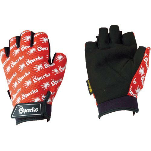 川西 合皮手袋 スパークス指切 レッド ( 2958R ) 川西工業(株)