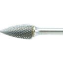 【SALE価格】TRUSCO 超硬バー トンガリ型 Φ12.7X刃長25X軸6 ロング ダブル ( TB4C127L150 ) トラスコ中山(株)