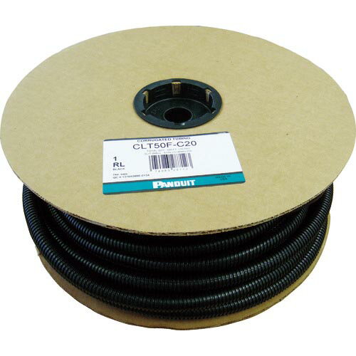 PANDUIT コルゲートチューブ ポリエチレン スリット付き 黒 内径13mm 30.48m ( CLT50F-C20 ) パンドウイットコーポレーション