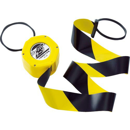 緑十字 コーンバーテープ(バリアテープ) 黄/黒 CBT-400 50mm幅×4m 自動巻き ( 284051 ) (株)日本緑十字社