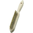 【SALE価格】LESSMANN 3行リベット 木柄ハンドブラシ 真鍮メッキ線 ( 120881 ) LESSMANN社