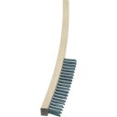 【SALE価格】LESSMANN 4行 ロング木柄ハンドブラシ ステンレス線 ( 122411 ) LESSMANN社