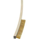 【SALE価格】LESSMANN 4行 ロング木柄ハンドブラシ 真鍮線 ( 122461 ) LESSMANN社